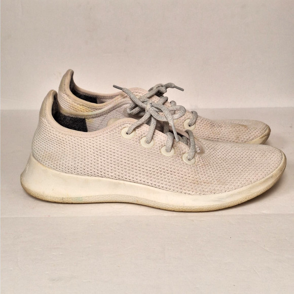 Allbirds Mens Tree Runners Sneakers 9 Kaikoura White Lace Up Low Running Shoes‎ - Picture 1 of 8